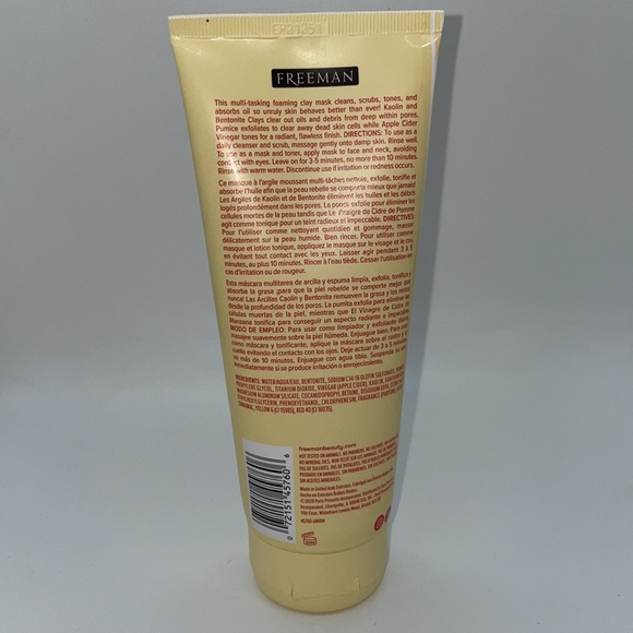 Freeman Facial Apple Cider Vinegar Clay Mask Plus Scrub - Picture 2 of 3